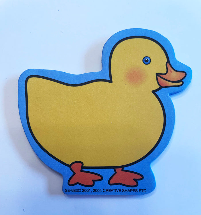 Mini duckling notepad for library displays and bulletin boards