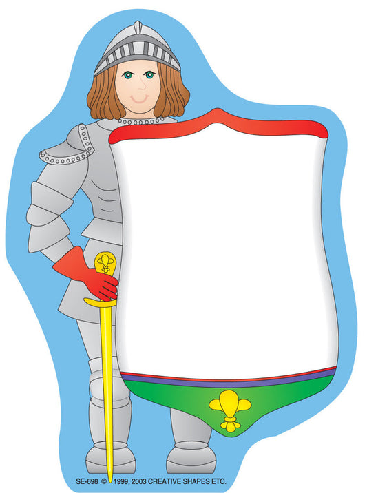 Mini knight notepad for VBS crafts and bookmarks