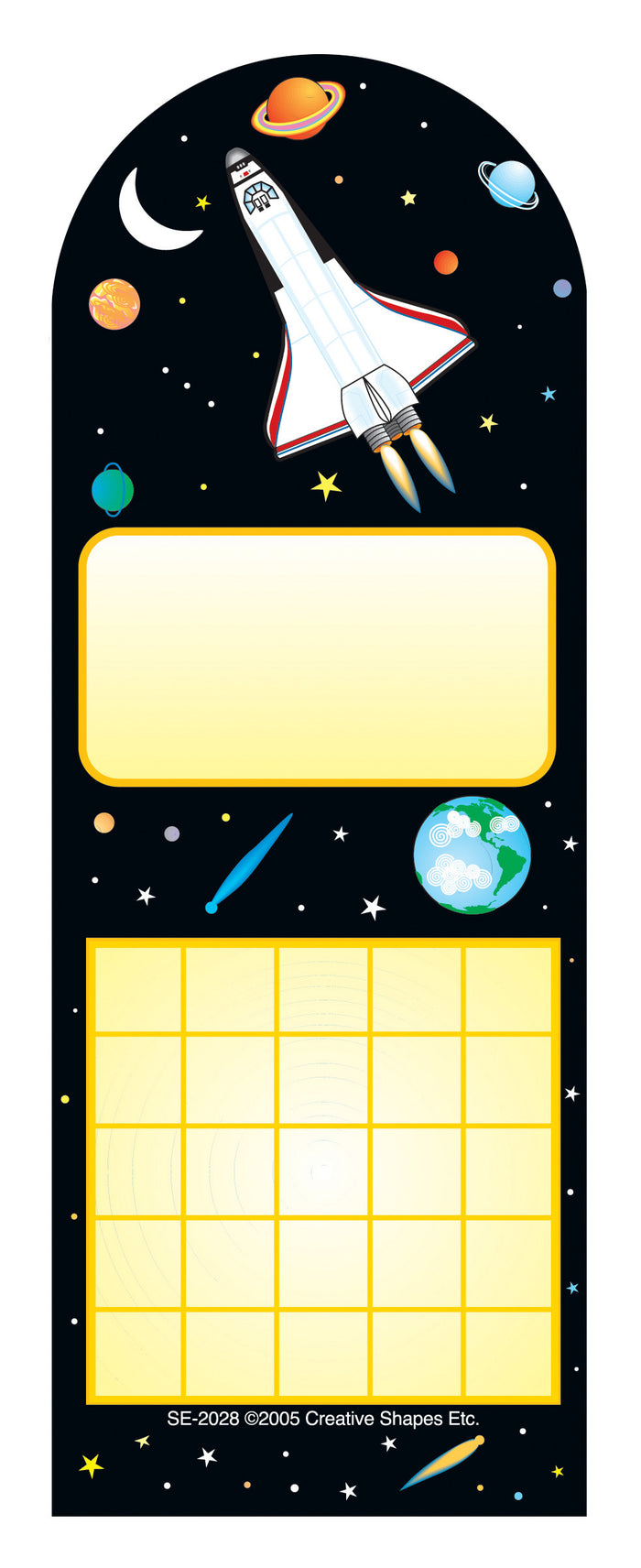 Space-themed incentive chart to track behavior and student progress daily