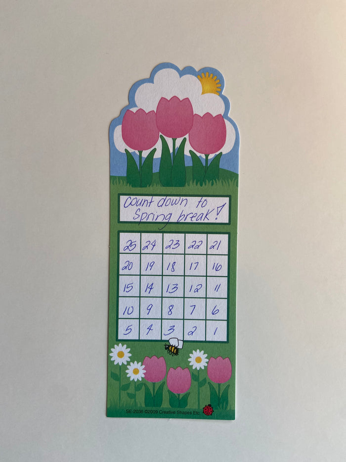 Set of twenty four spring flower charts with stickers