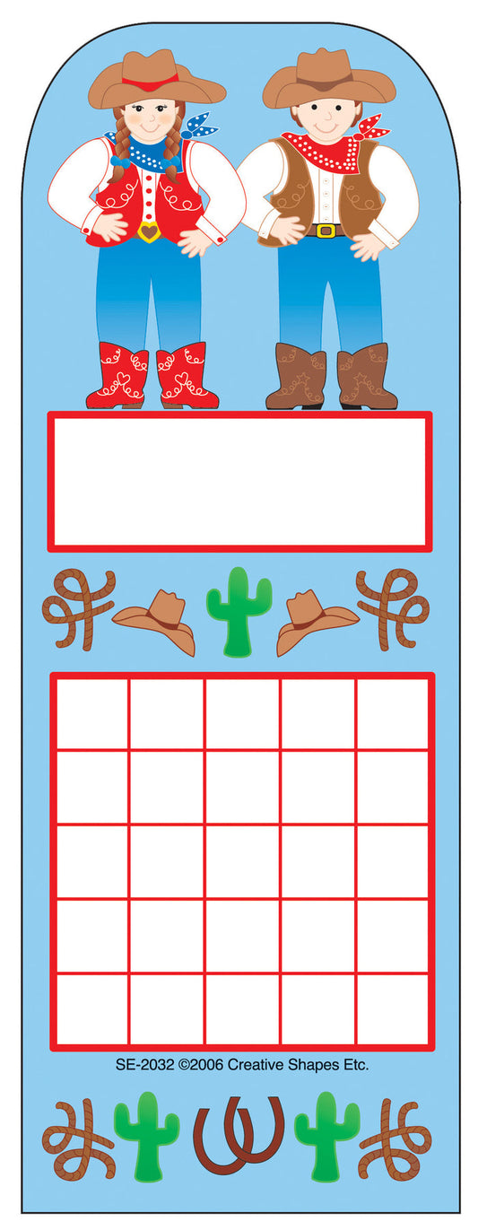 Personal Incentive Chart - Western - Creative Shapes Etc.