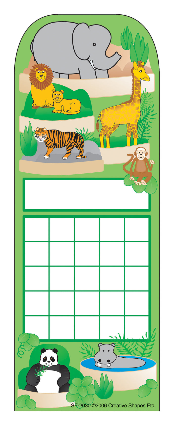 Personal Incentive Chart - Zoo - Creative Shapes Etc.