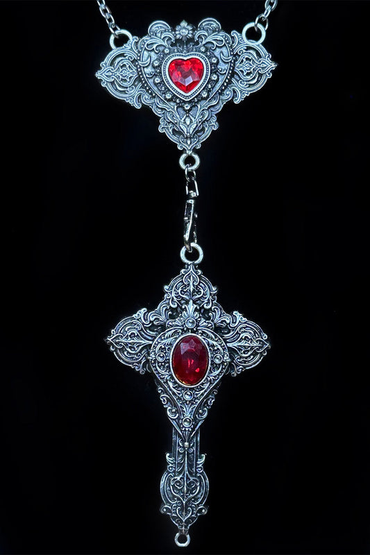 Cross My Heart Reversible Rosary Necklace