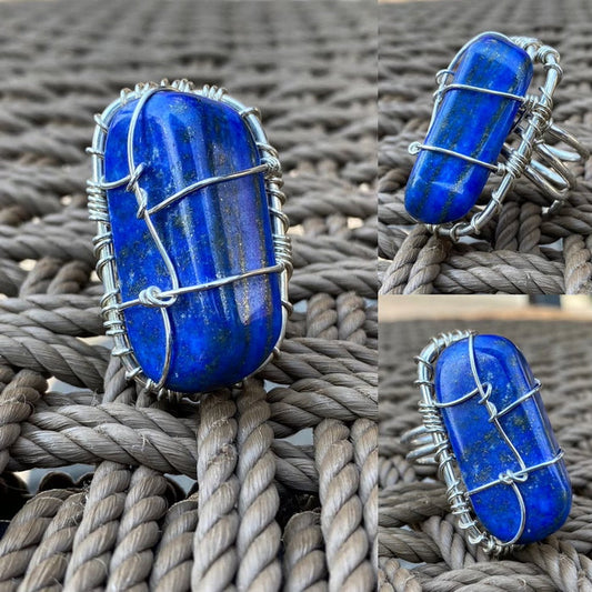 SILVER+LAPIS LAZULI RING