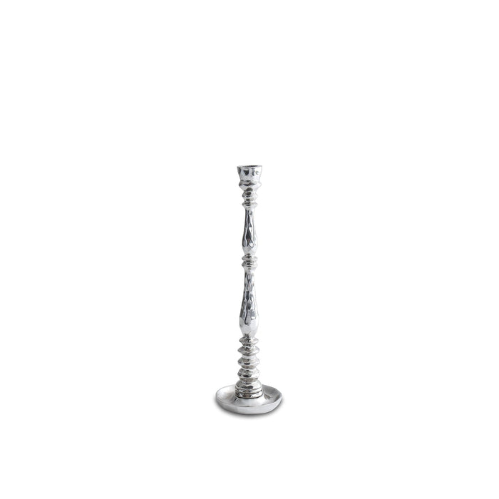 Beatriz Ball Soho Crosby Small Candlestick Holder — Single small polished-metal candle holder isolated on white