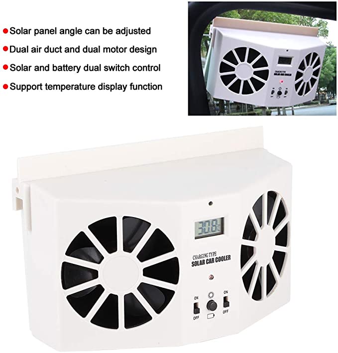 Solar Powered Car Fan-TopOnlineBargains.Com