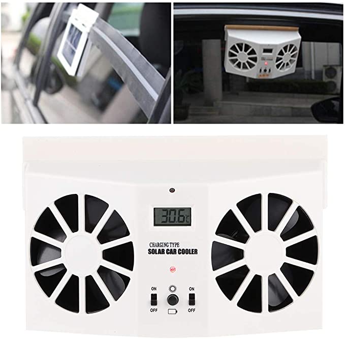 Solar Powered Car Fan-TopOnlineBargains.Com
