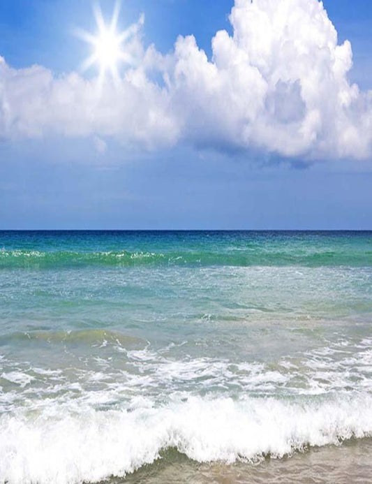 Spindrift Blue Sea Beautiful Sky Summer Holiday Photography Backdrop Shopbackdrop