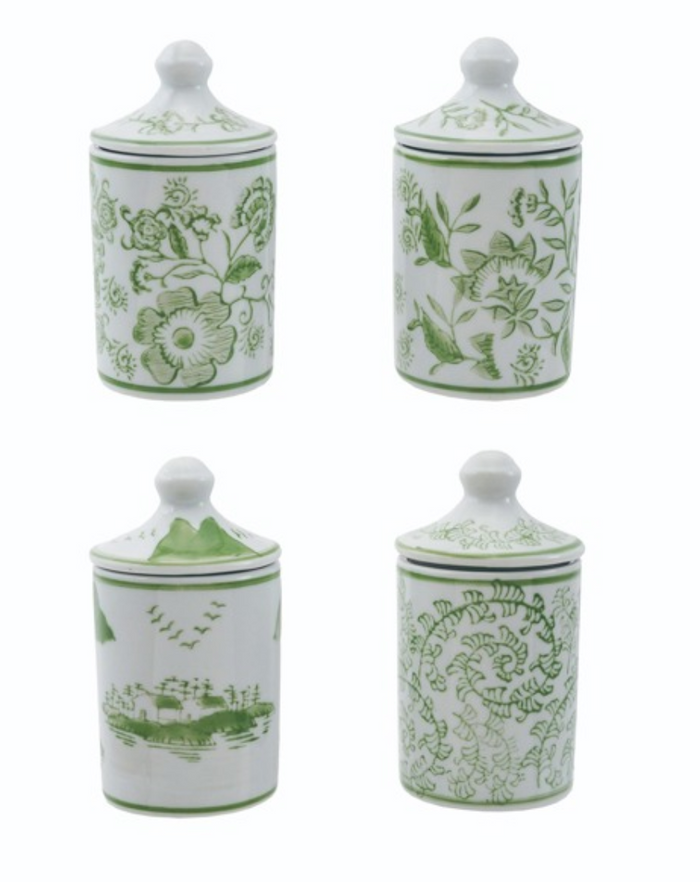 STONEWARE SPICE JAR - 4 STYLES