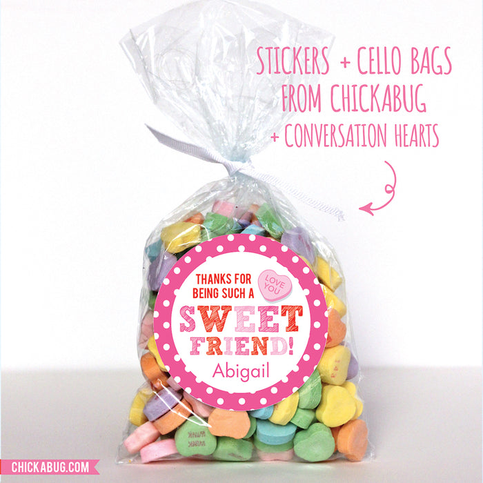 "Sweet Friend" Valentine's Day Stickers