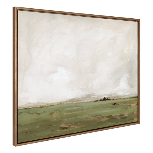 Rest No. 1 green landscape by Mackenzie Nelson, angled view