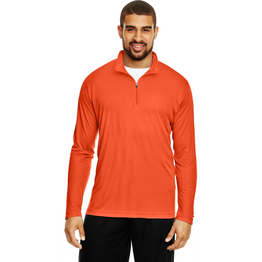 Team 365 TT31 Men’s Zone Performance Quarter-Zip – Sport Orange