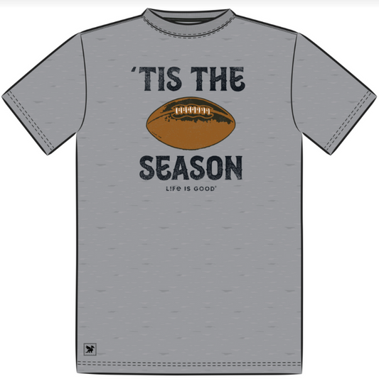 Tis The Football Season Short Sleeve Crusher Tee