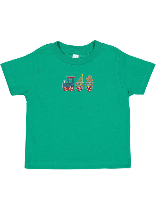 TRAIN - GREEN INFANT TSHIRT EMB