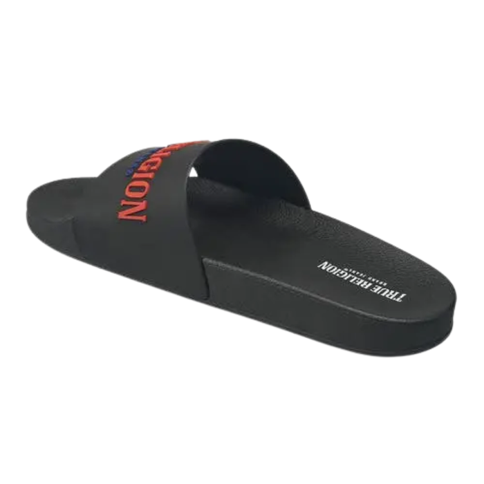 True Religion Men's Weezy Slides Black