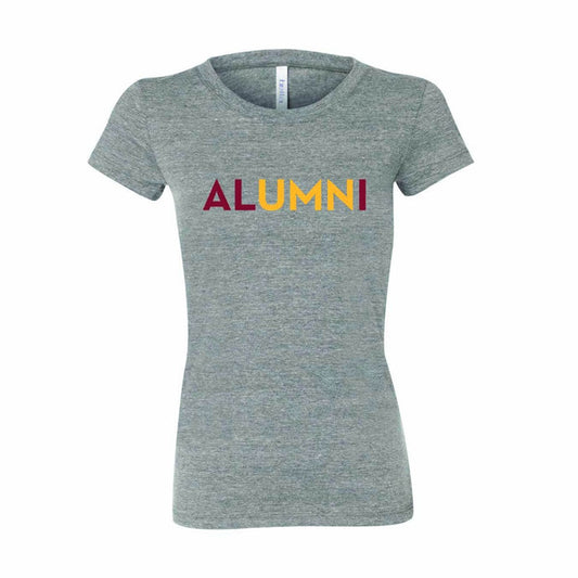 UMN Alumni Women's T-shirt in Heather Grey Triblend