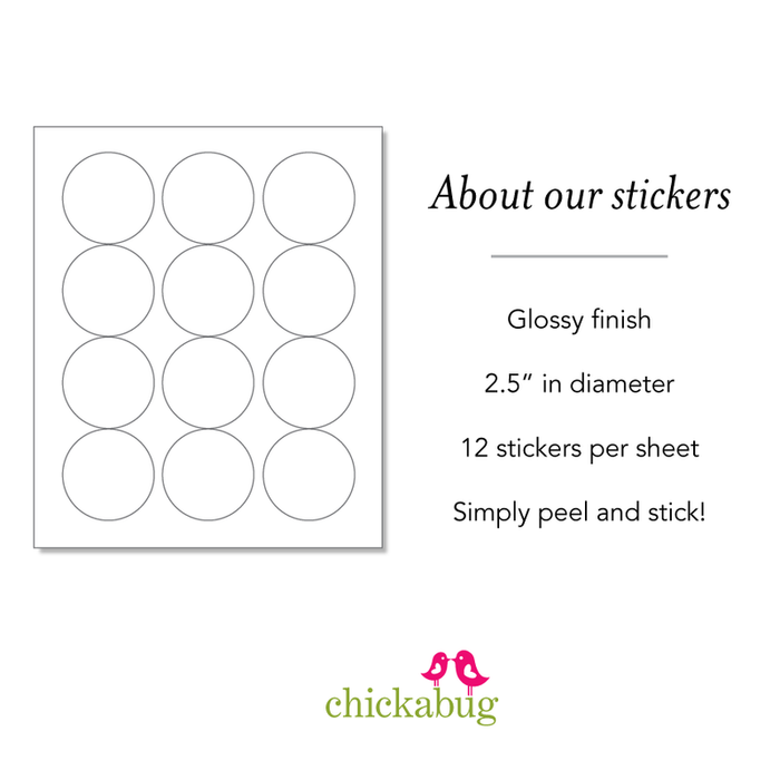 "Valentine Kisses" Valentine's Day Stickers