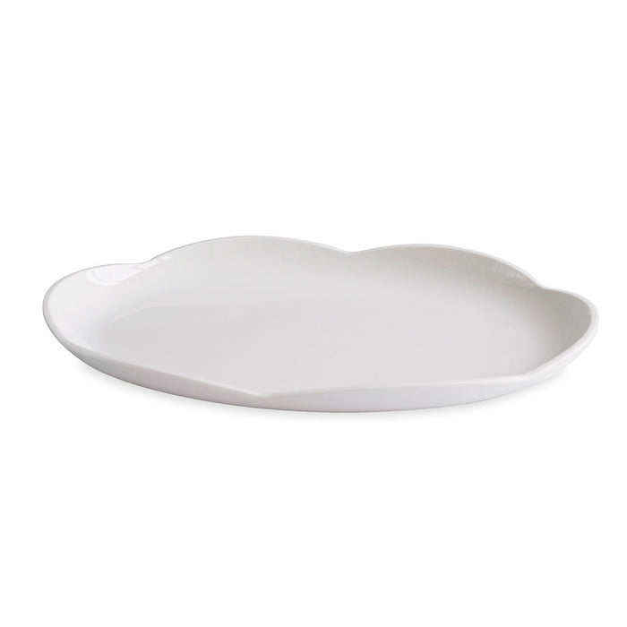 Beatriz Ball Vida Amelia Large Platter White — Large white oval platter isolated on white