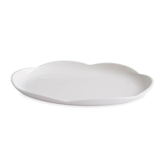 Beatriz Ball Vida Amelia Large Platter White — Large white oval platter isolated on white