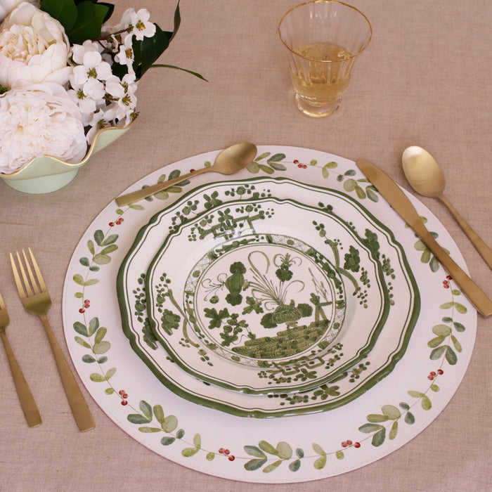 Beatriz Ball Vida Faenza Salad Plate — Layered with a dinner plate and other tableware
