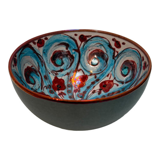 Vignoli Hand-Painted Ceramic Bowl – Geometric Design 6