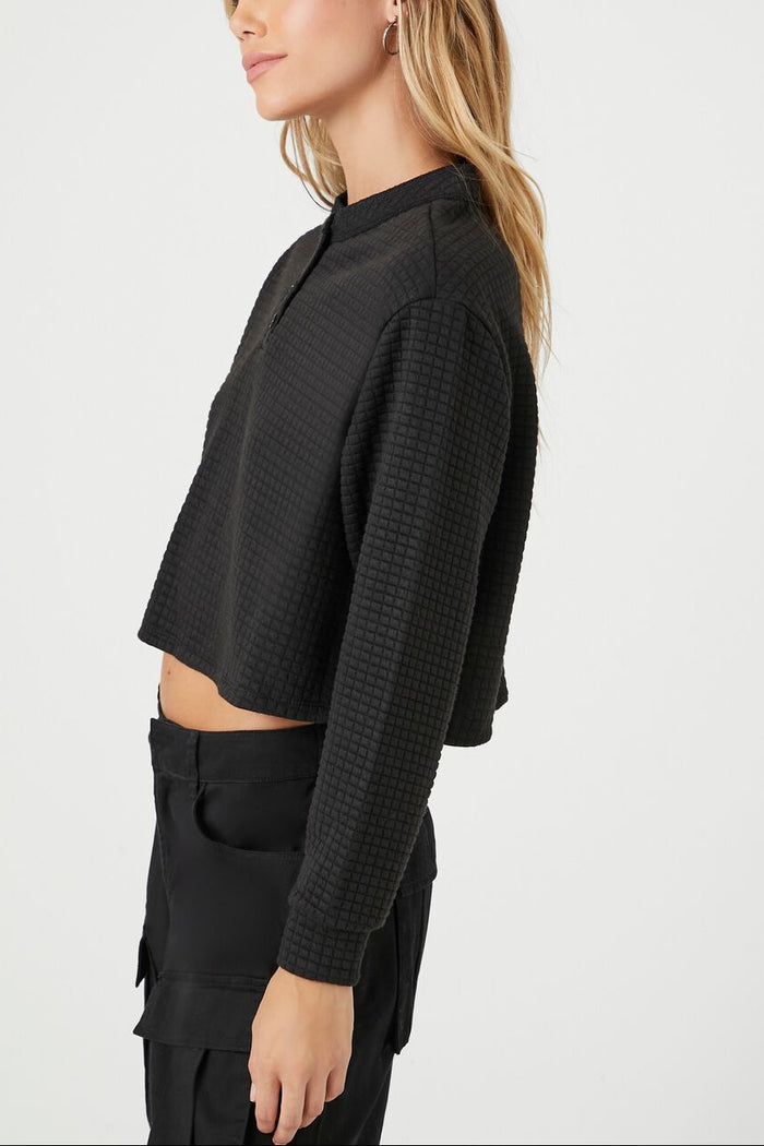 Waffle Knit Crop Top