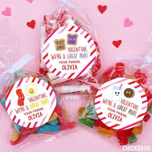 "We're a Great Pair" Valentine's Day Stickers