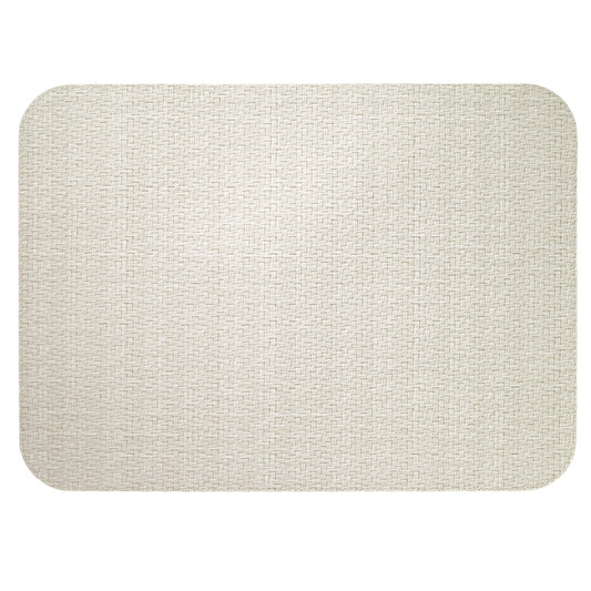 Wicker Easy-Care Placemats Table Linens Bodrum Cream Oblong Set of 4