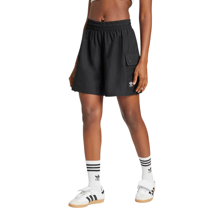 Adidas Women’s Essentials Woven High-Waist Cargo Shorts Black JD1514