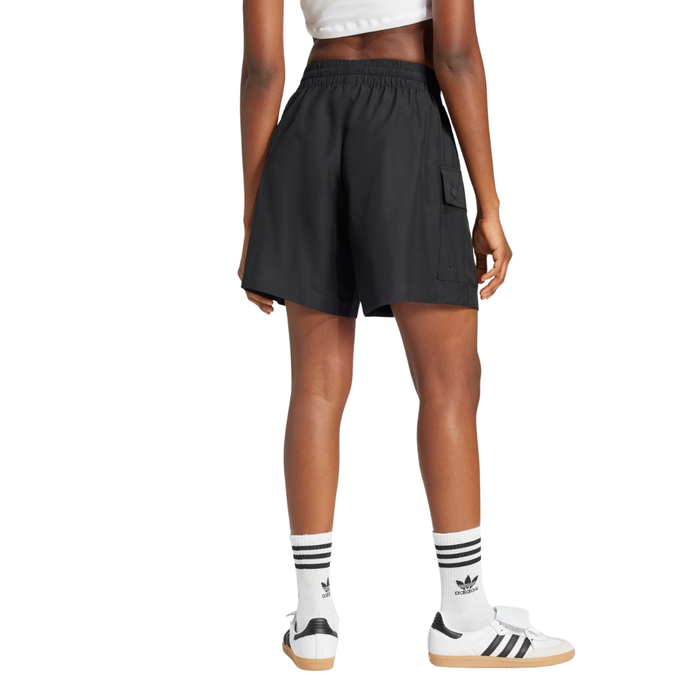 Adidas Women’s Essentials Woven High-Waist Cargo Shorts Black JD1514