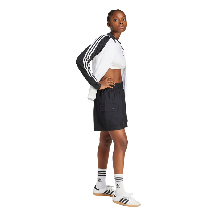 Adidas Women’s Essentials Woven High-Waist Cargo Shorts Black JD1514