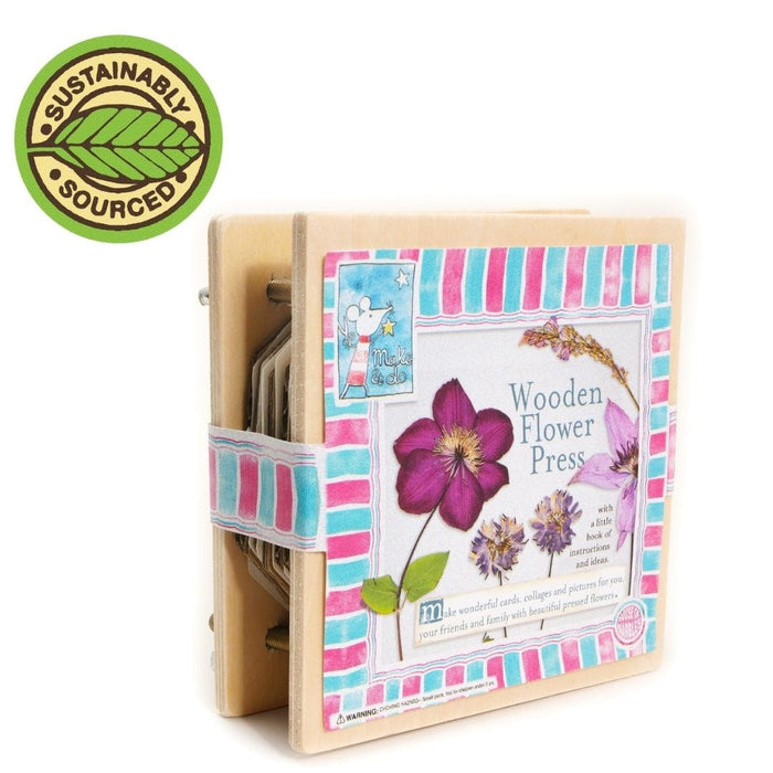 Wooden Mini Flower Press Kit with Instruction Booklet House of Marbles Craft/Toy