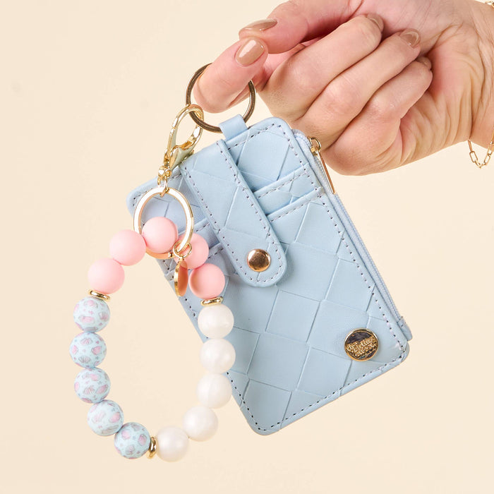 WOVEN KEYCHAIN - LIGHT BLUE