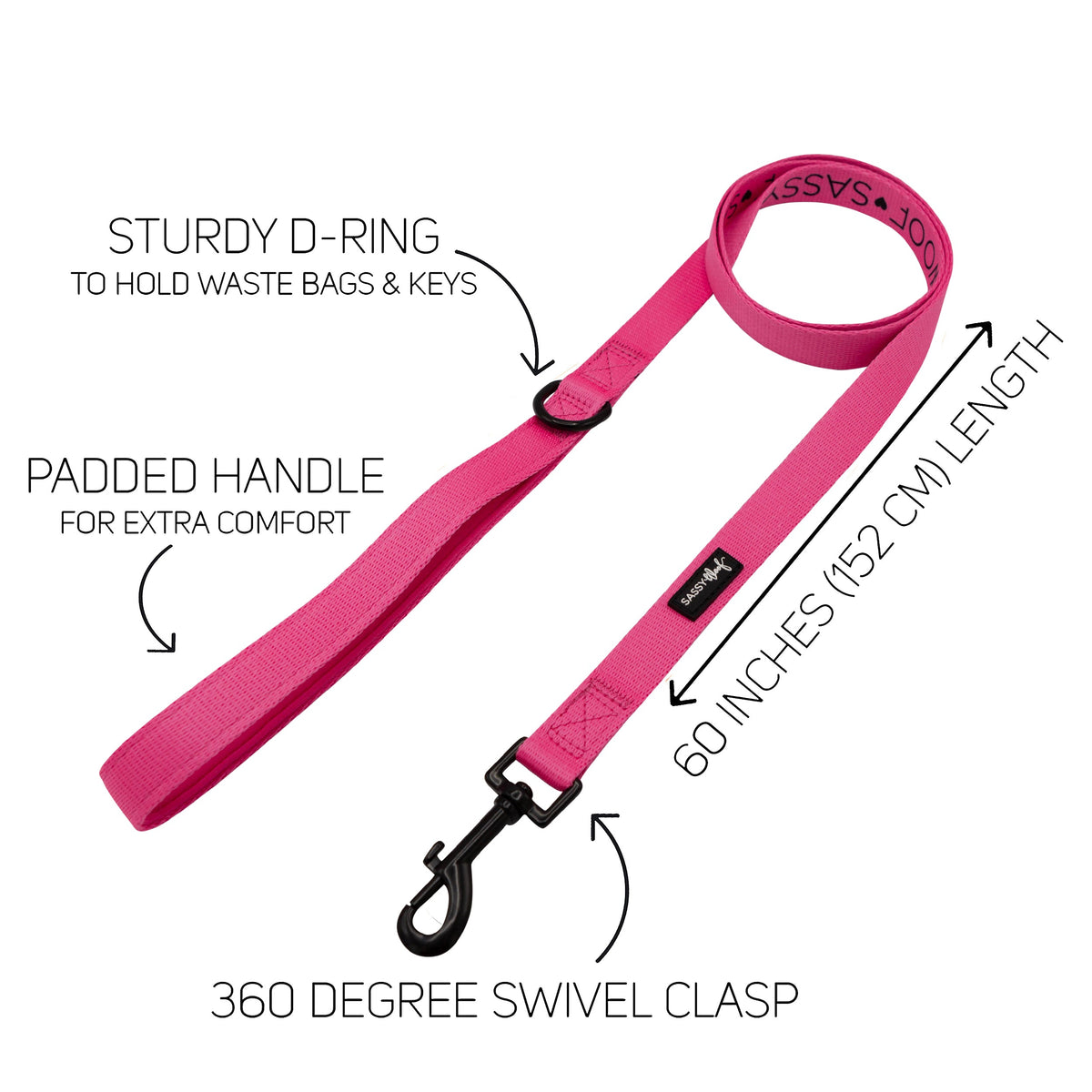 Dog Collar Three Piece Bundle - Neon Pink
