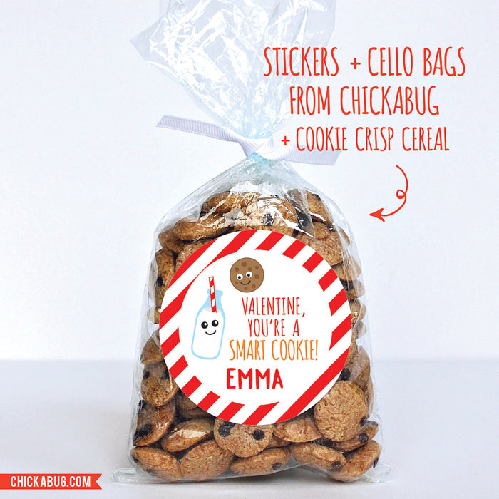 "You're a Smart Cookie"  Valentine's Day Stickers