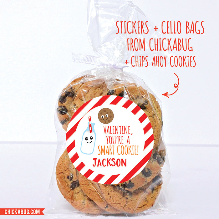 "You're a Smart Cookie"  Valentine's Day Stickers