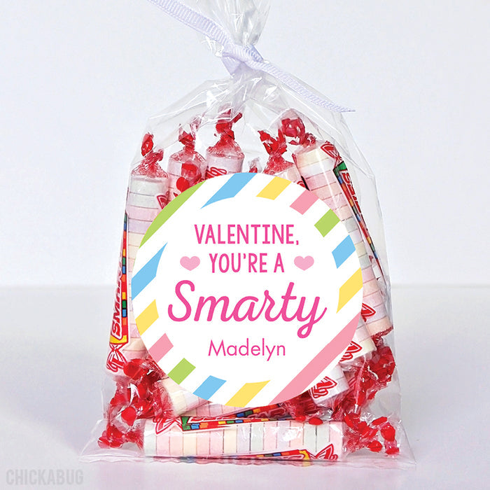 "You're a Smarty" Pink Valentine's Day Stickers